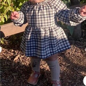 Zara Girls Checkered Blouse or Dress Size 4-5 Years Runs Big